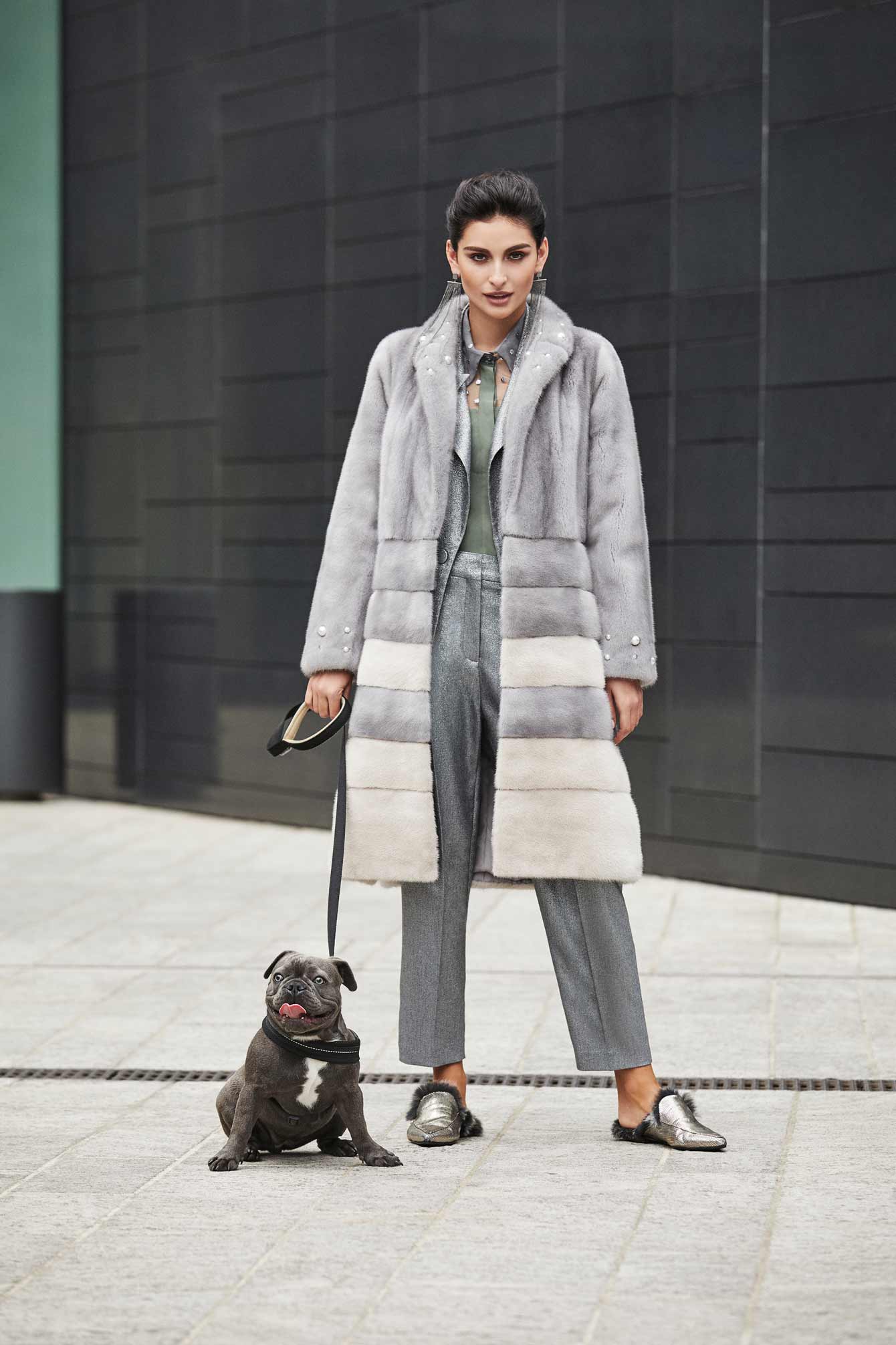 Italian mink coat. Paolo Moretti fur coats in Milan.