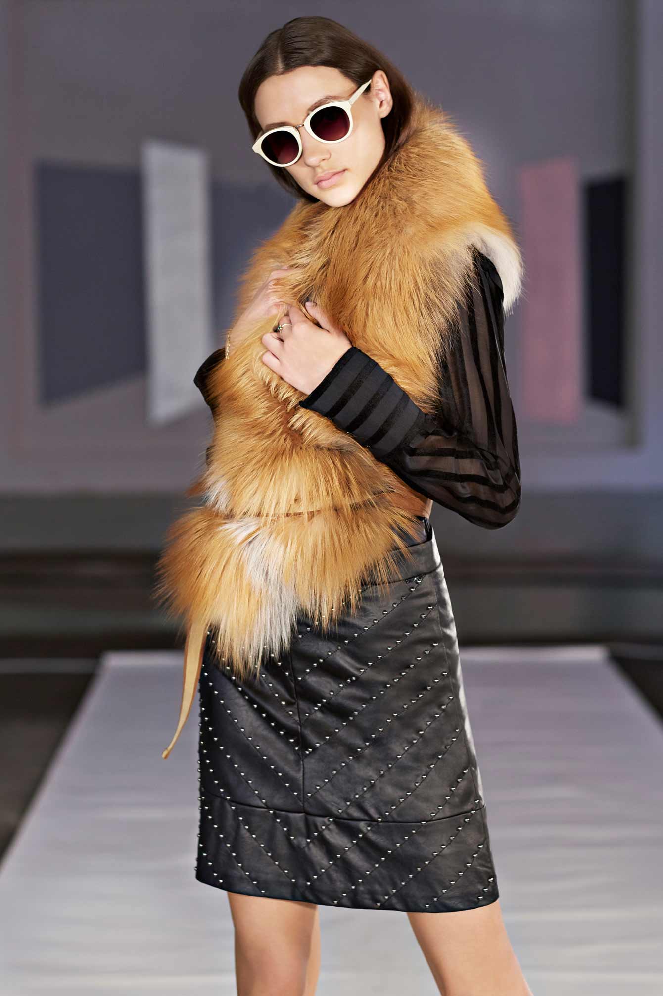 Fur stole for women. Paolo Moretti.